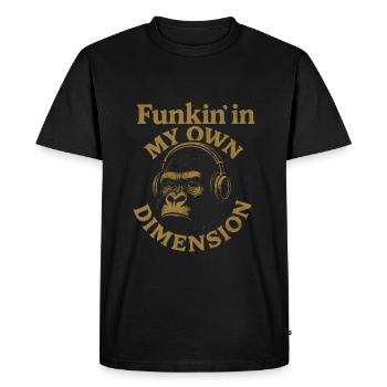 Funkin own dimension groove gorilla - Men's Premium Organic T-Shirt - black - Front - Nico (187cm)