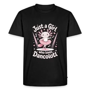 Just a girl who loves dancolotl - Men's Premium Organic T-Shirt - black - Front - Nico (187cm)