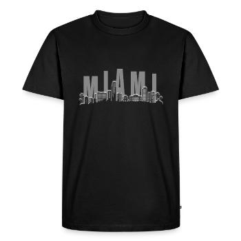 Horizon de Miami - T-shirt Premium bio Homme - noir - Devant - Nico (187cm)