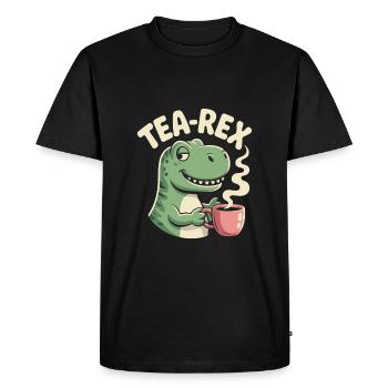 Conception de thé amusante avec Tea rex - T-shirt Premium bio Homme - noir - Devant - Nico (187cm)