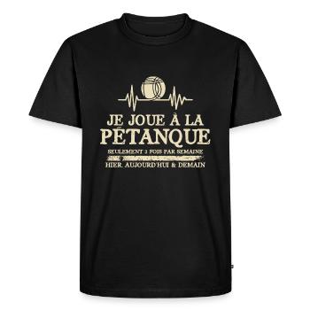 Boccia-Geschenk Geschenk Boule - Männer Premium Bio T-Shirt - Schwarz - Vorne - Nico (187cm)