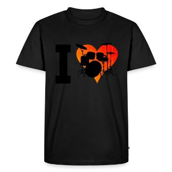 Drumming Drummer Drum Kit Women - Men's Premium Organic T-Shirt - black - Front - Nico (187cm)