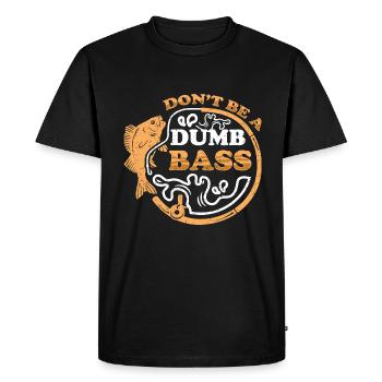 Tenue de pêche amusante pour un pêcheur d’achigan - T-shirt Premium bio Homme - noir - Devant - Nico (187cm)