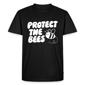 Protect the Bees - Bee Rescuer Design - Men's Premium Organic T-Shirt - black - Front - Nico (187cm)