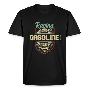 Essence de course - T-shirt Premium bio Homme - noir - Devant - Nico (187cm)