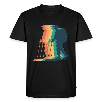 Randonneur Masculin Coloré - T-shirt Premium bio Homme - noir - Devant - Nico (187cm)