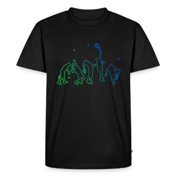 Tennis Tennis Playing Tennis Player Playing Tennis - Men's Premium Organic T-Shirt - black - Front - Nico (187cm)