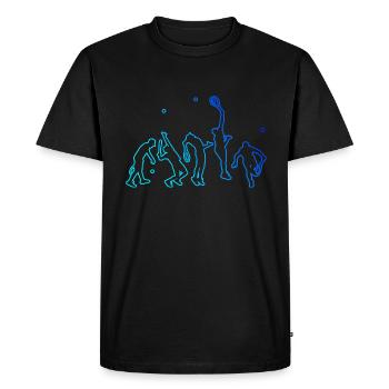 Tennis Playing Tennis Men Women Playing Tennis - Men's Premium Organic T-Shirt - black - Front - Nico (187cm)