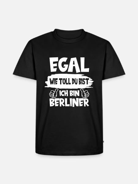 ICH BIN BERLINER BERLIN - Männer Premium Bio T-Shirt - Schwarz