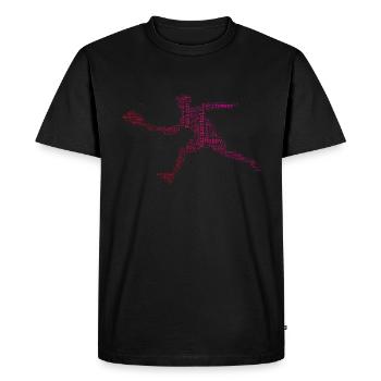 Pickleball Racquetball Racquetball Féminin - T-shirt Premium bio Homme - noir - Devant - Nico (187cm)