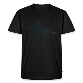 Course Équitation Équitation Équitation Équitation - T-shirt Premium bio Homme - noir - Devant - Nico (187cm)