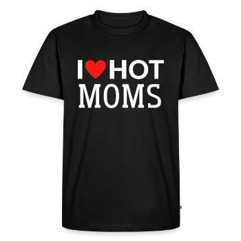 J’aime les mamans chaudes - T-shirt Premium bio Homme - noir - Devant - Nico (187cm)