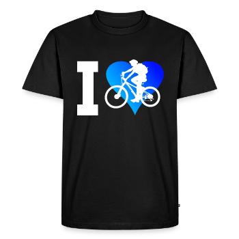 Cyclisme Cyclistes Vététistes Hommes Cyclisme - T-shirt Premium bio Homme - noir - Devant - Nico (187cm)