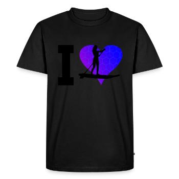 Stand up Paddle Femme Hommes Stand up Paddle - T-shirt Premium bio Homme - noir - Devant - Nico (187cm)