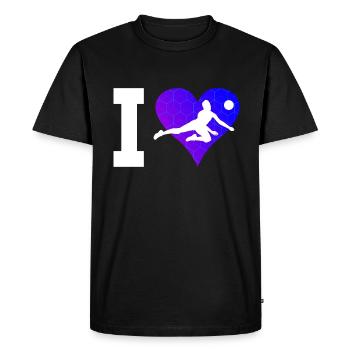 Volleyball Volleyball Masculin Femmes - T-shirt Premium bio Homme - noir - Devant - Nico (187cm)