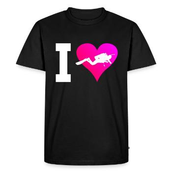 Plongeur sous-marin Plongeur plongée sous-marine Plongeur - T-shirt Premium bio Homme - noir - Devant - Nico (187cm)
