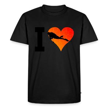Plongée sous-marine Plongeur Plongeur sous-marin Plongeur - T-shirt Premium bio Homme - noir - Devant - Nico (187cm)
