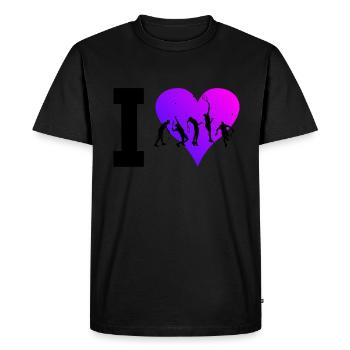 Tennis Tennis Tennis Tennis Femmes Jeux de Tennis - T-shirt Premium bio Homme - noir - Devant - Nico (187cm)