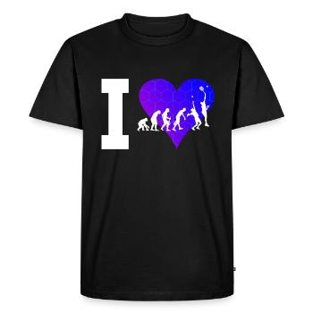 Paddle Court Raquette de padel de padel pour femme - T-shirt Premium bio Homme - noir - Devant - Nico (187cm)