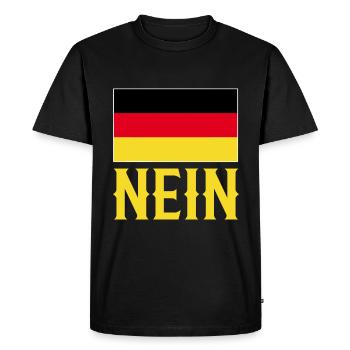 Germany No - Men's Premium Organic T-Shirt - black - Front - Nico (187cm)