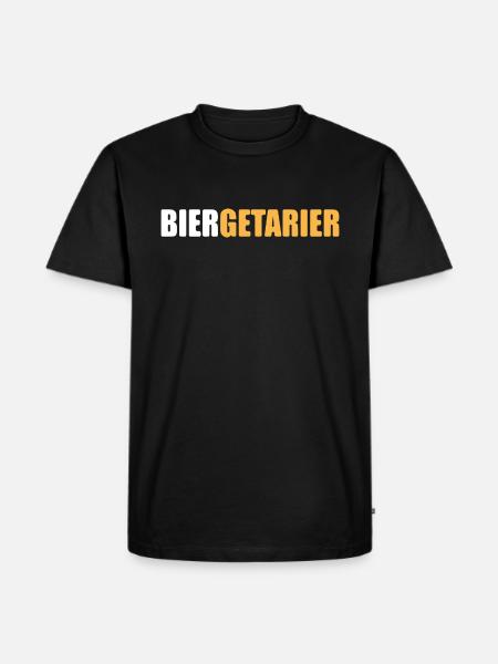Lustige Bier Sprüche - Männer Premium Bio T-Shirt - Schwarz