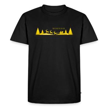 Das Beste Weihnachtsmotiv - Männer Premium Bio T-Shirt - Schwarz - Vorne - Nico (187cm)