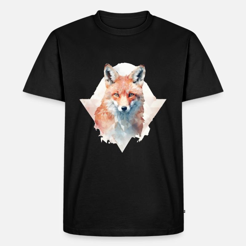 Fuchs - Männer Premium Bio T-Shirt - Schwarz