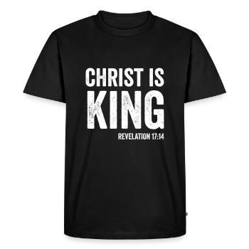 Christ est Roi Apocalypse 17:14 Christ Christ - T-shirt Premium bio Homme - noir - Devant - Nico (187cm)