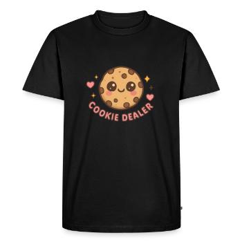 marchand de biscuits boulanger Love Cookies Biscuit - T-shirt Premium bio Homme - noir - Devant - Nico (187cm)