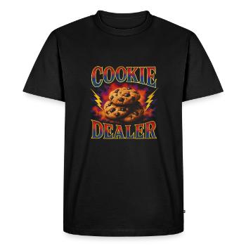 marchand de biscuits boulanger Love Cookies Biscuit - T-shirt Premium bio Homme - noir - Devant - Nico (187cm)