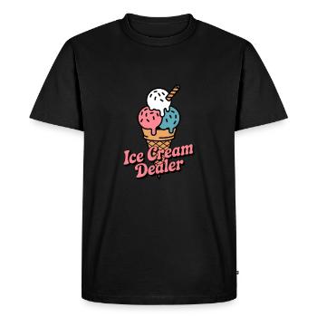Crème glacée Crème glacée Crème glacée - T-shirt Premium bio Homme - noir - Devant - Nico (187cm)