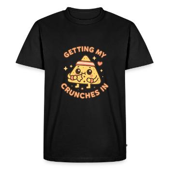 Mes crunchs de gym font du chi amusant - T-shirt Premium bio Homme - noir - Devant - Nico (187cm)