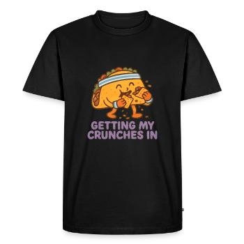 Mes crunchs dans la salle de sport font drôle Ta - T-shirt Premium bio Homme - noir - Devant - Nico (187cm)