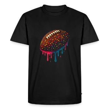Football Football Player Teen Boys - Men's Premium Organic T-Shirt - black - Front - Nico (187cm)