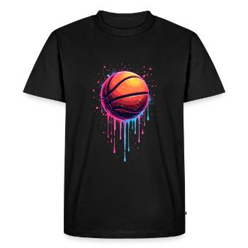 Basketball Basketteur Joueur Boys - T-shirt Premium bio Homme - noir - Devant - Nico (187cm)
