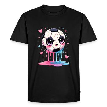 Soccer Joueur de football Teen Boys - T-shirt Premium bio Homme - noir - Devant - Nico (187cm)