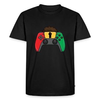 Gamer manette de jeu vidéo garçons adolescent Junete - T-shirt Premium bio Homme - noir - Devant - Nico (187cm)