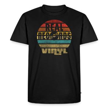 Vinyle Vintage Retro Music Record LP - T-shirt Premium bio Homme - noir - Devant - Nico (187cm)