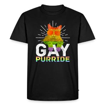 Gay Pride LGBT Bisexual Boys Men Gay Purride - Men's Premium Organic T-Shirt - black - Front - Nico (187cm)