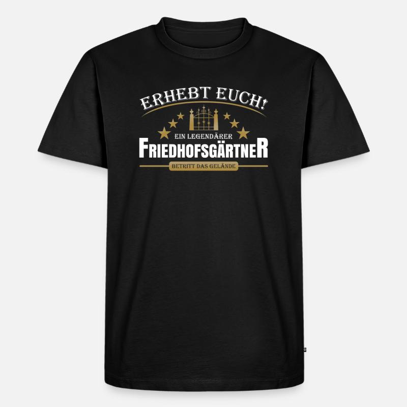 Friedhofsgärtner - Männer Premium Bio T-Shirt - Schwarz