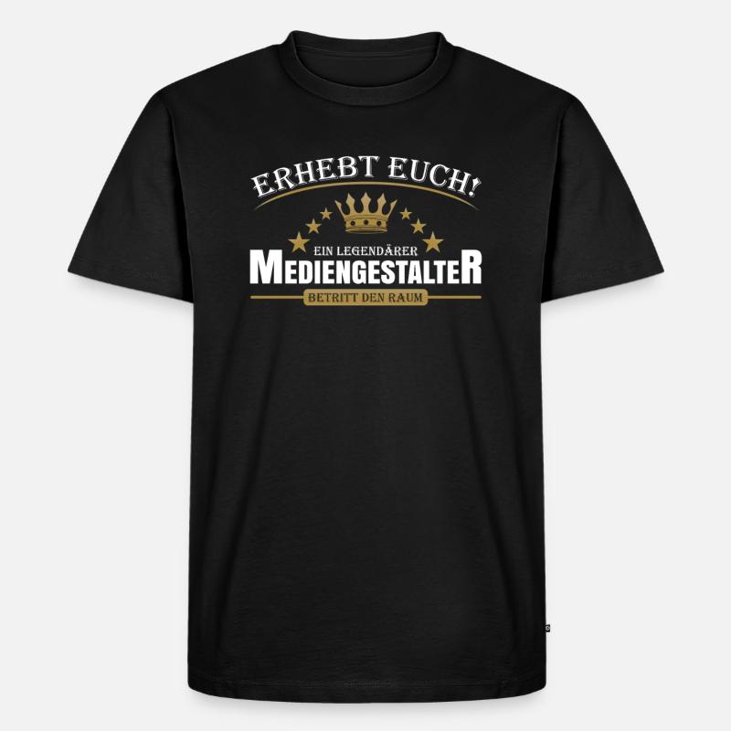 Mediengestalter - Männer Premium Bio T-Shirt - Schwarz