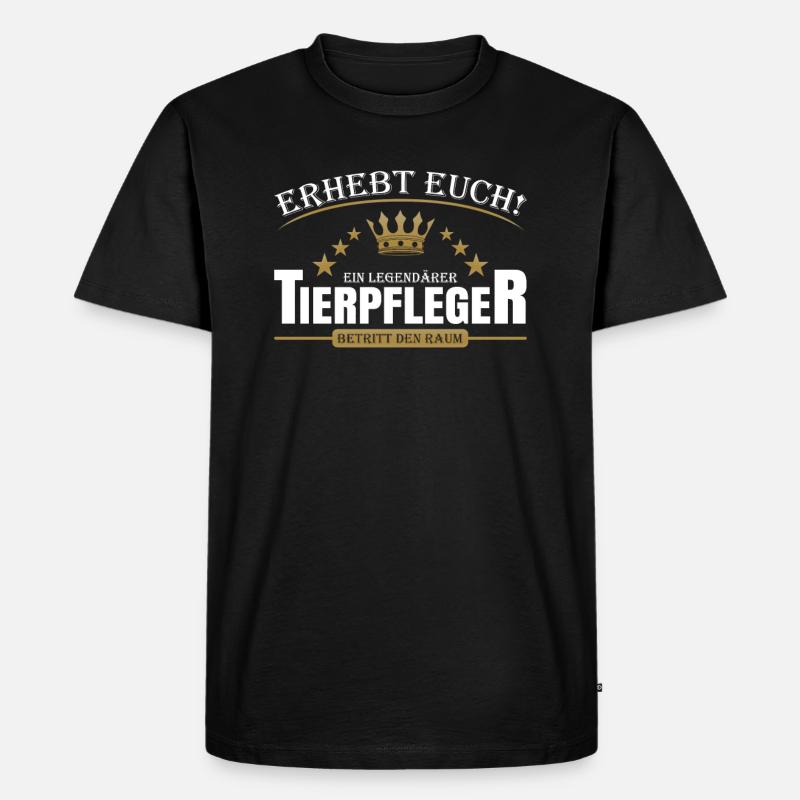 Tierpfleger - Männer Premium Bio T-Shirt - Schwarz
