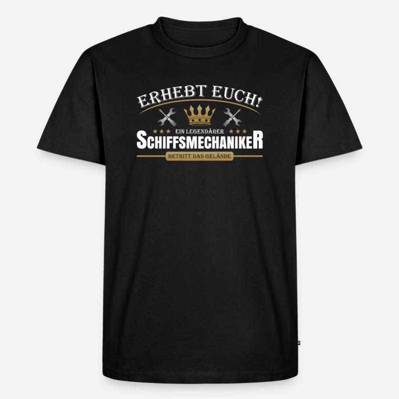 Schiffsmechaniker - Männer Premium Bio T-Shirt - Schwarz