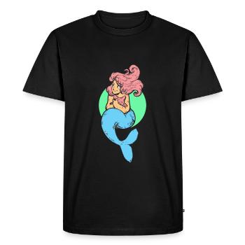 Sirène sirène sirène conte de fées - T-shirt Premium bio Homme - noir - Devant - Nico (187cm)