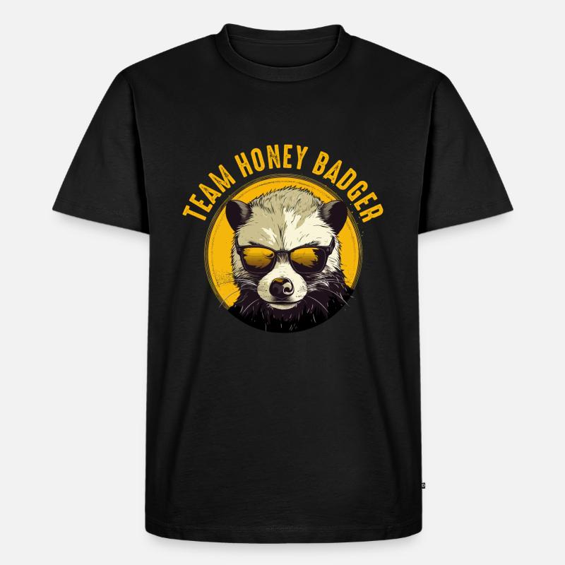 Team Honigdachs - Männer Premium Bio T-Shirt - Schwarz