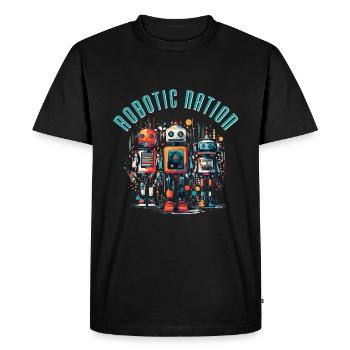 Nation robotique 2 - T-shirt Premium bio Homme - noir - Devant - Nico (187cm)