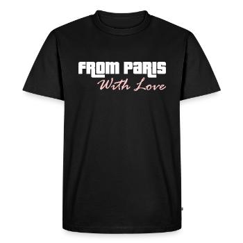 From Paris With Love - T-shirt Premium bio Homme - noir - Devant - Nico (187cm)