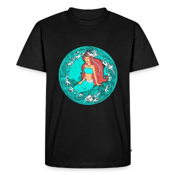 Sirène sirène sirène conte de fées - T-shirt Premium bio Homme - noir - Devant - Nico (187cm)