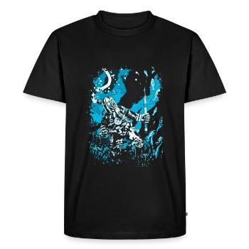 Diver diving underwater sea scuba gift - Men's Premium Organic T-Shirt - black - Front - Nico (187cm)