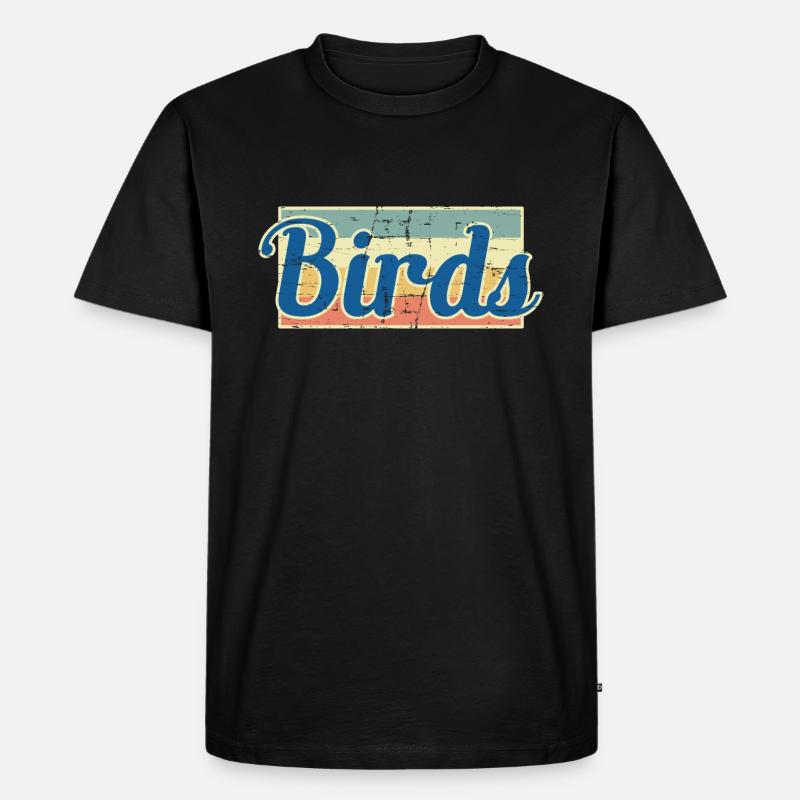 Vogel - Männer Premium Bio T-Shirt - Schwarz